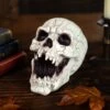 Resin Skull With Sharp Teeth Halloween Decoration