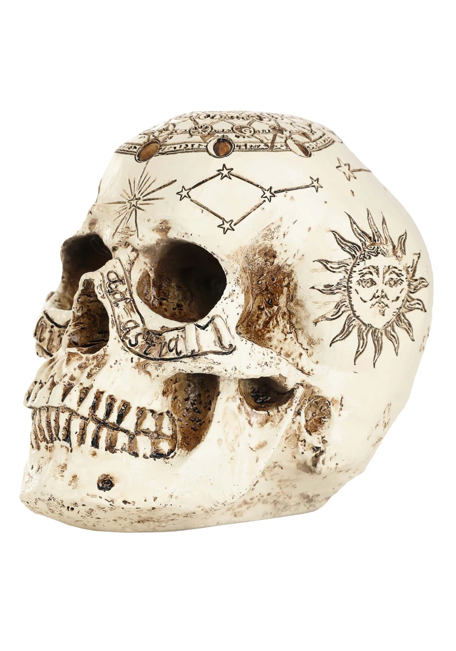 Set Of 2 Lighted 6-Inch Celestial Skulls Decoration 3 Set Of 2 Lighted 6-Inch Celestial Skulls Decoration - Image 3