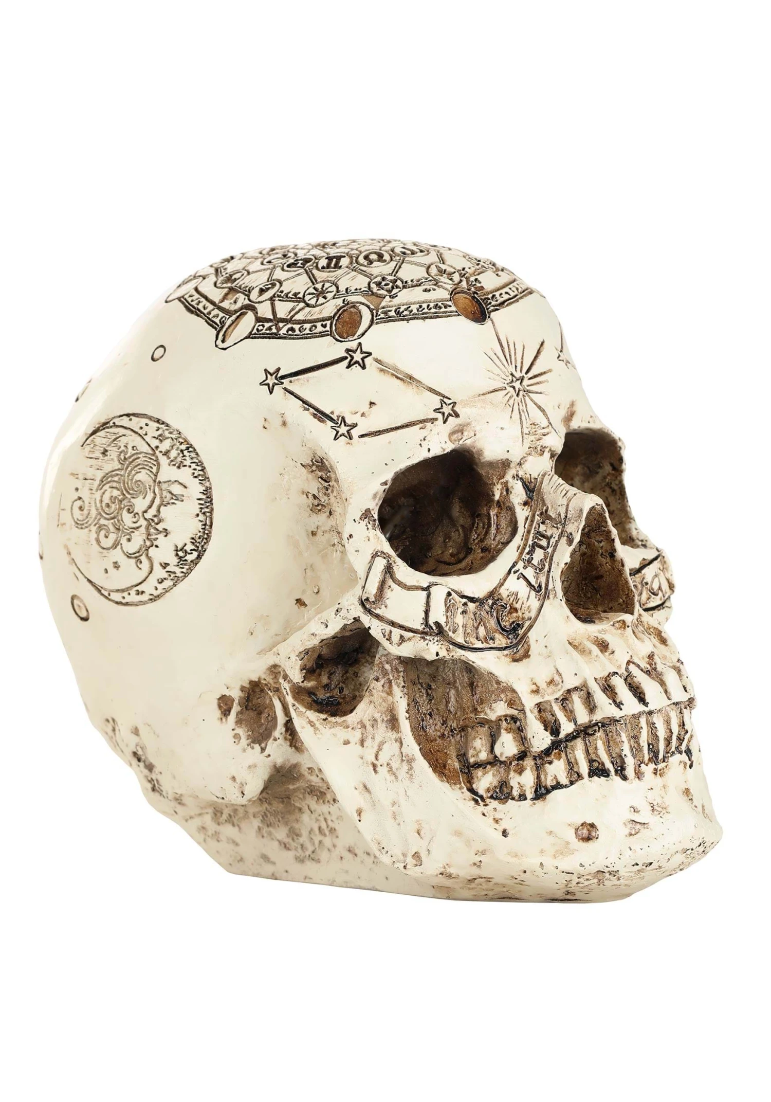 Set Of 2 Lighted 6-Inch Celestial Skulls Decoration 4 Set Of 2 Lighted 6-Inch Celestial Skulls Decoration - Image 4