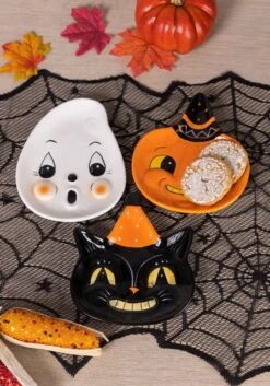 Johanna Parker Set Of 3 Decorative Halloween Face Plates -Halloween Decoration Store set of 3 johanna parker face plates alt 2