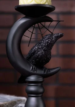 Set Of 3 Halloween Matte Black Candleholders Decoration 8 Set Of 3 Halloween Matte Black Candleholders Decoration -Halloween Decoration Store set of 3 matte black halloween candleholders alt 3