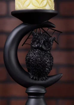 Set Of 3 Halloween Matte Black Candleholders Decoration 9 Set Of 3 Halloween Matte Black Candleholders Decoration -Halloween Decoration Store set of 3 matte black halloween candleholders alt 4