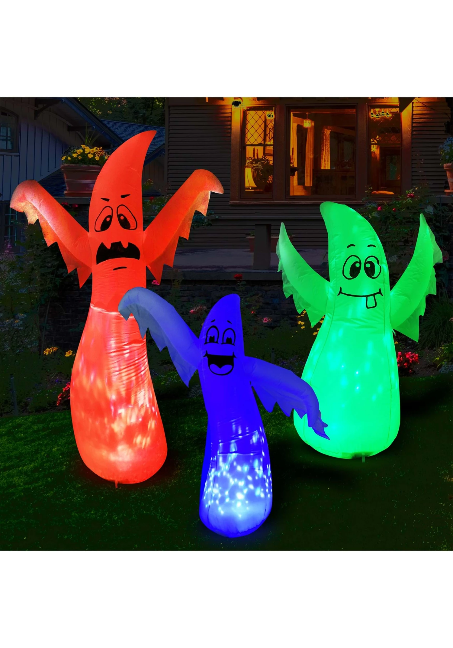 Set Of 3 Small, Medium, & Large Inflatable Halloween Ghosts Decoration 5 Set Of 3 Small, Medium, & Large Inflatable Halloween Ghosts Decoration - Image 5