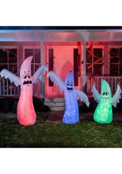 Set Of 3 Small, Medium, & Large Inflatable Halloween Ghosts Decoration