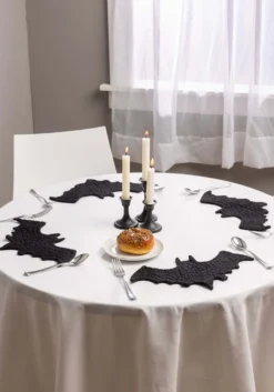 Set Of 4 Fabric Bat Table Decoration Placemats