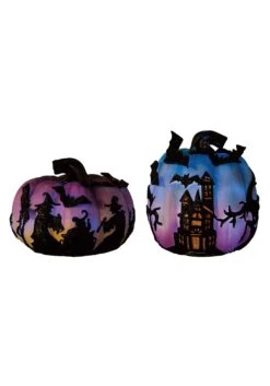 Light Up Halloween Witch Pumpkins Decoration Set