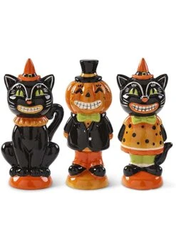 Set Of Three 6 Inch Vintage Inspired Halloween Figurines -Halloween Decoration Store set of three 6 vintage inspired halloween figurin alt 3