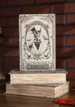 Set Of Three Fright Night 9" Book Boxes Decoration -Halloween Decoration Store set of three 9 fright night book boxes alt 4