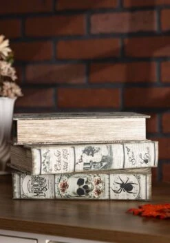 Set Of Three Fright Night 9" Book Boxes Decoration -Halloween Decoration Store set of three 9 fright night book boxes alt 6