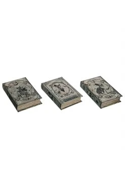 Set Of Three Fright Night 9" Book Boxes Decoration -Halloween Decoration Store set of three 9 fright night book boxes alt 8