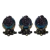Set Of Three Celestial Spooky Geode Globes Decoration