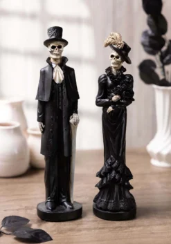 Set Of Two Decorative Skeleton Figurines
