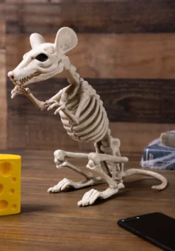 11" Skeleton Rat Decoration