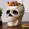 Skull Halloween Candy Bowl Decoration
