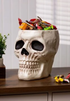 Skull Halloween Candy Bowl Decoration