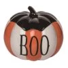 Striped Pumpkin Cookie Jar Container