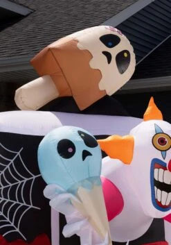 Sweet Shrieks Killer Clown Ice Cream Truck Inflatable Halloween Decoration -Halloween Decoration Store sweet shrieks killer clown ice cream truck inflata alt 4