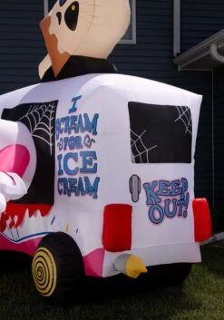 Sweet Shrieks Killer Clown Ice Cream Truck Inflatable Halloween Decoration -Halloween Decoration Store sweet shrieks killer clown ice cream truck inflata alt 6