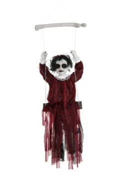 Haunted Swing Girl With 20 Lights & Sounds Hanging Decoration 3 Haunted Swing Girl With 20 Lights & Sounds Hanging Decoration -Halloween Decoration Store swing girl with 20 warm light sound alt 1