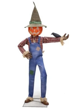 Whimsical Pumpkin Scarecrow Animatronic Decoration -Halloween Decoration Store whimsical scarecrow animatronic halloween decoration alt 2