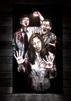 Zombie Asylum Window Cling